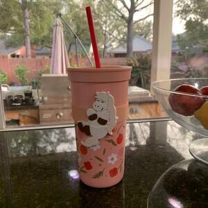 Starbucks Year of the Horse Pink Floral 20oz Stainless Steel Tumbler Straw NWT